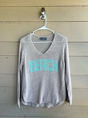 Wooden Ships BEACH V COTTON Crewneck Sweater Size L